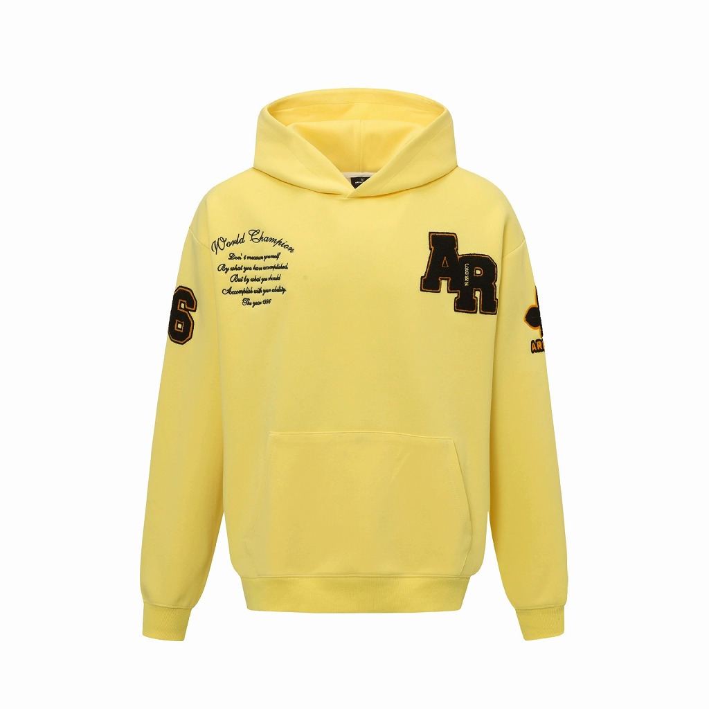 大きめサイズ 男女兼用 刺繍ワッペン付き 大きめ裏起毛パーカー