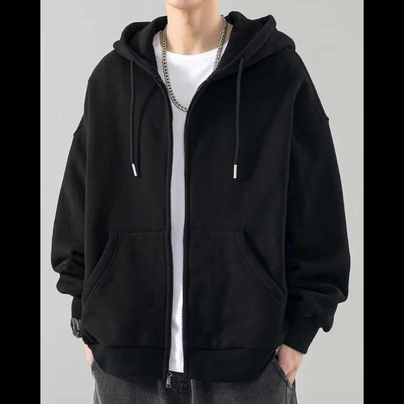 大きめサイズ ゆったりシルエットジップアップ裏起毛　パーカー