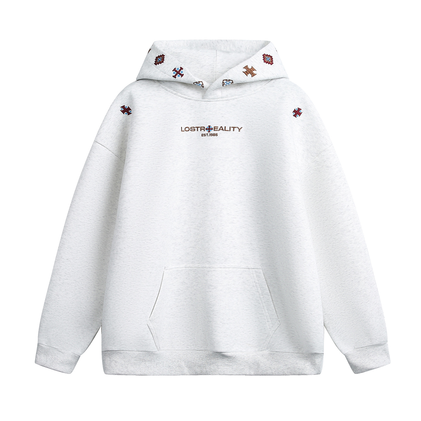 メンズ秋新作刺繍入り民族風パーカー大きめサイズ