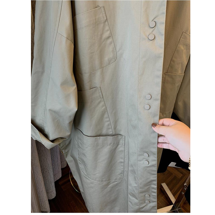 二〇二四年新作ロング丈シャツコート大きめサイズ春秋