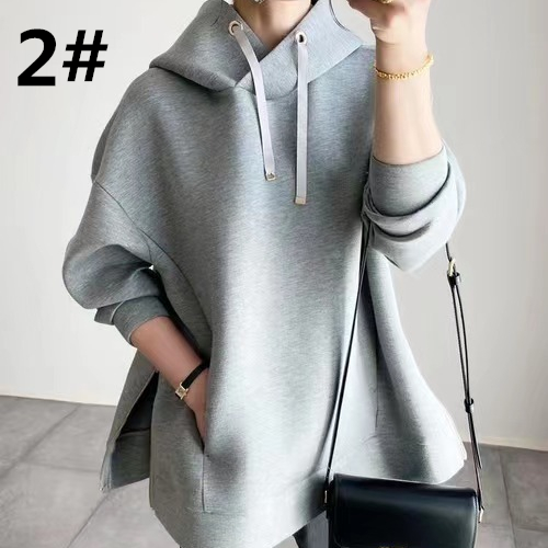 大きめサイズ 秋新作 大きめゆったりパーカー レディース 帽子付き 着回し抜群