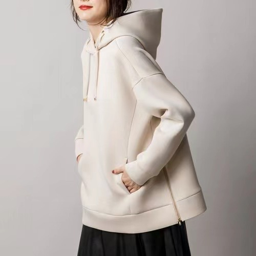 大きめサイズ 秋新作 大きめゆったりパーカー レディース 帽子付き 着回し抜群