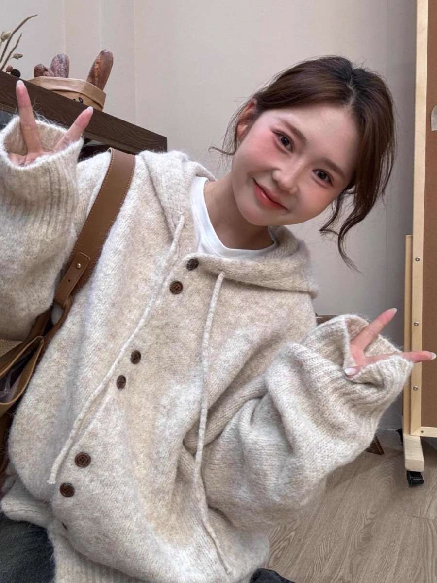 大きめファッション  ふわもこ素材のゆったりパーカーワンピース