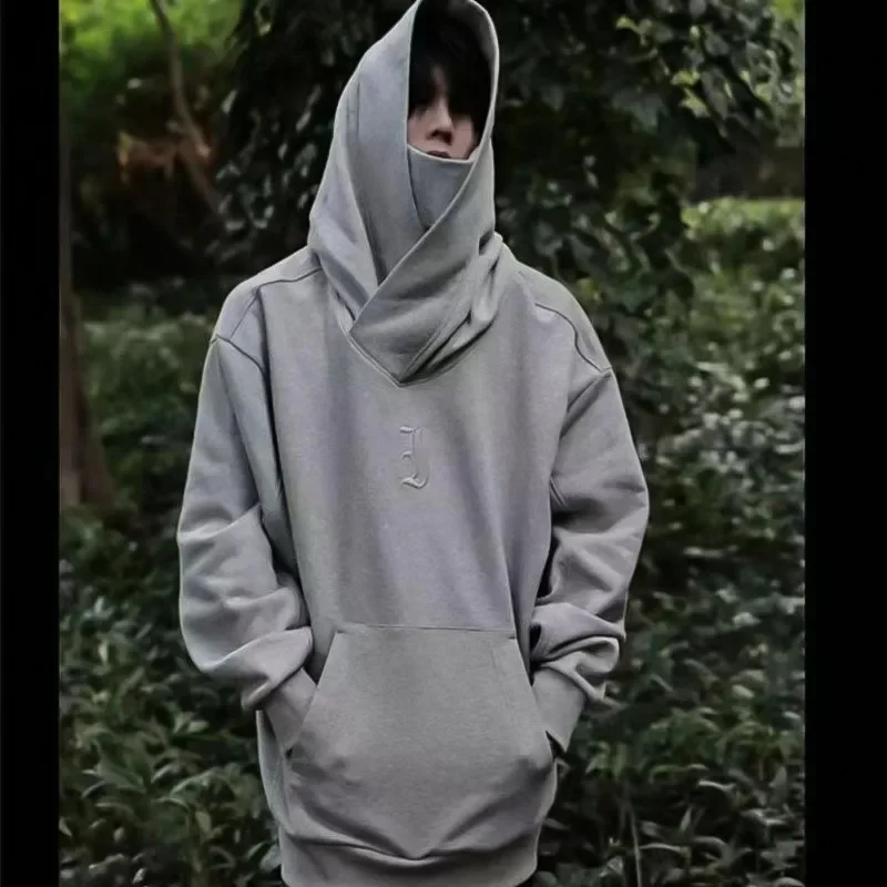 大きめサイズ 多機能ハイネック裏起毛ゆったり　パーカー