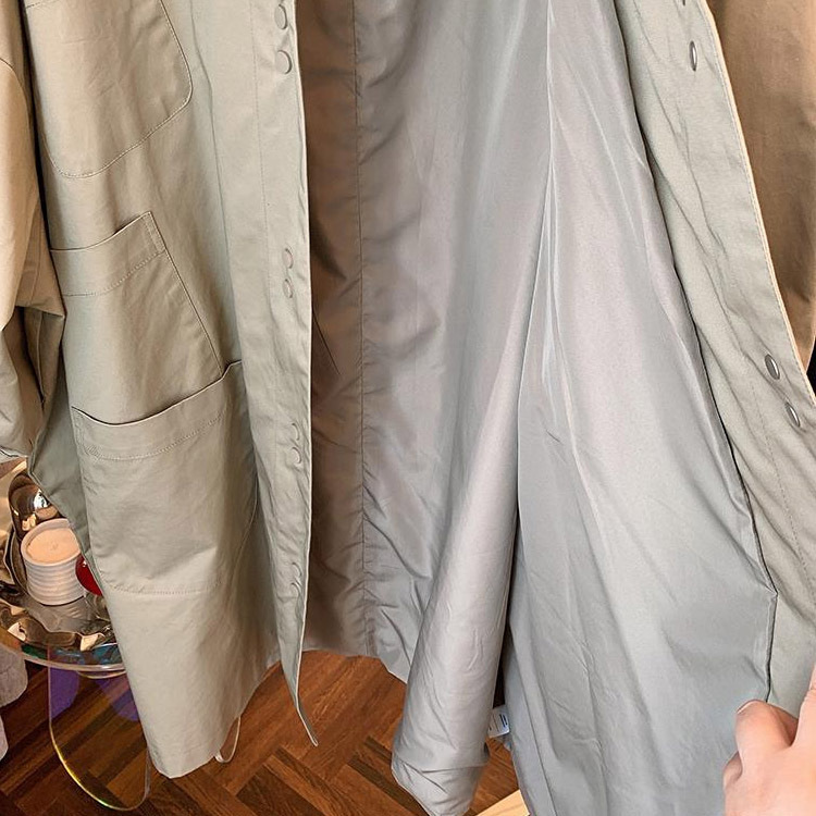 二〇二四年新作ロング丈シャツコート大きめサイズ春秋