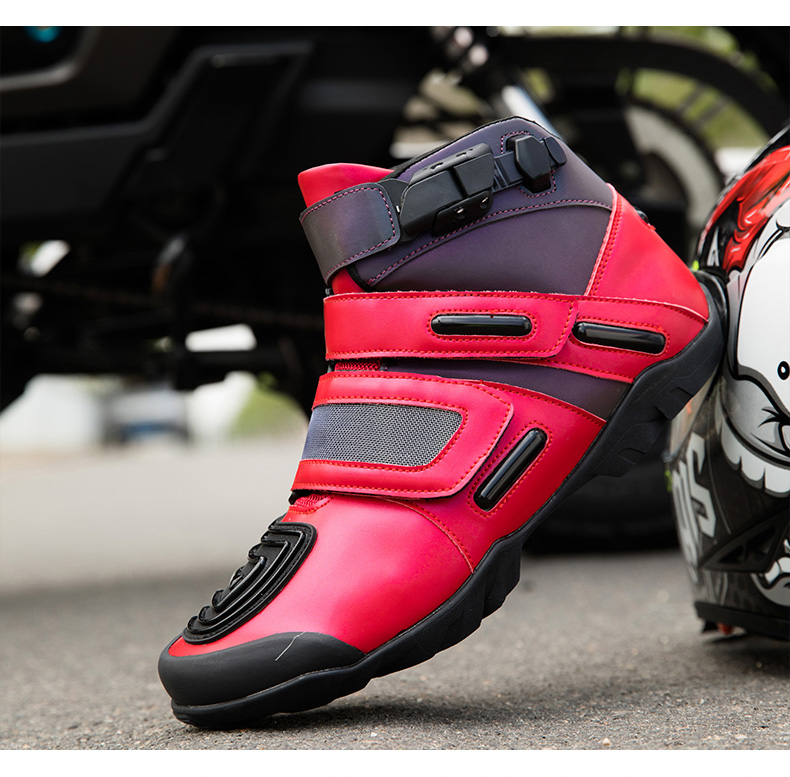 バイクブーツ 近未来型サイドベルトライダーブーツ