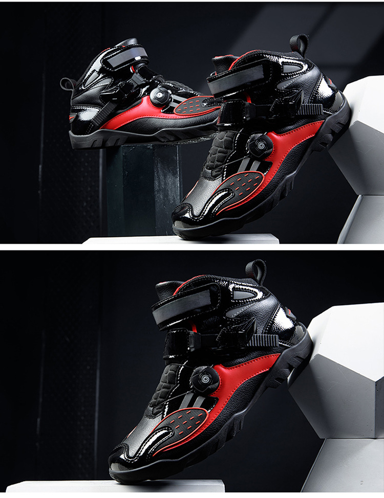 バイクブーツ プロテクト機能付き速脱着ライダーブーツ