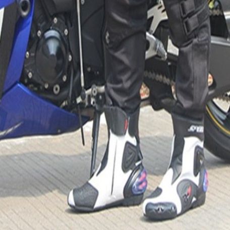 バイクブーツ レーシング仕様プロテクター装備　ショートブーツ