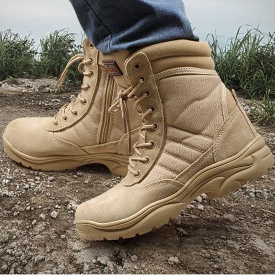 バイクブーツ 戦術仕様ハイカット防滑オフロードブーツ