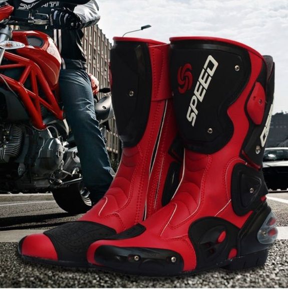 バイクブーツ ライダー向け高機能プロテクターロングブーツ
