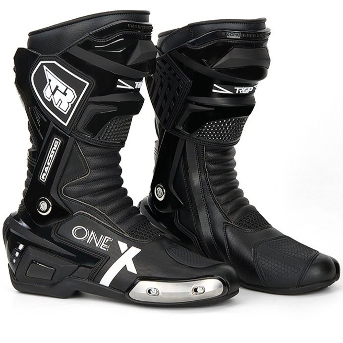 バイクブーツ size 27.5 ◆◆即購入禁止◆購入前にコメント必須◆◆ バイクブーツ レーシング仕様ロングバイクブーツ硬質プロテクター付き