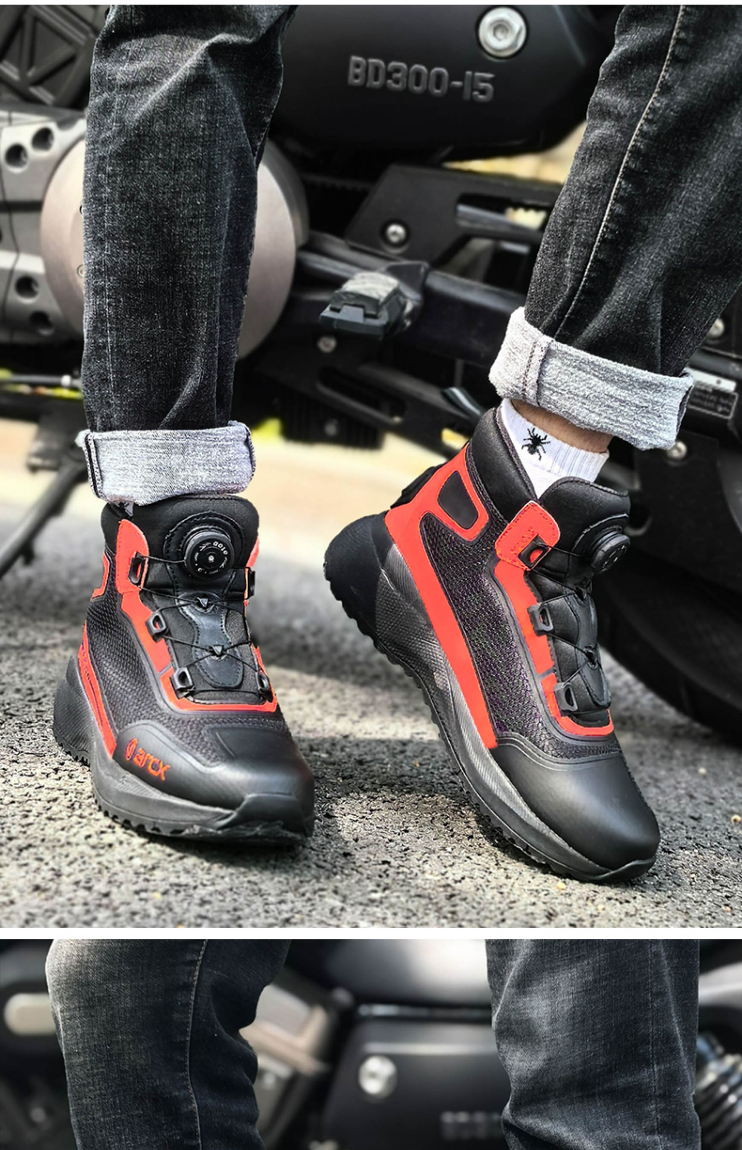 バイクブーツ ダイヤル式高機能オフロードブーツ