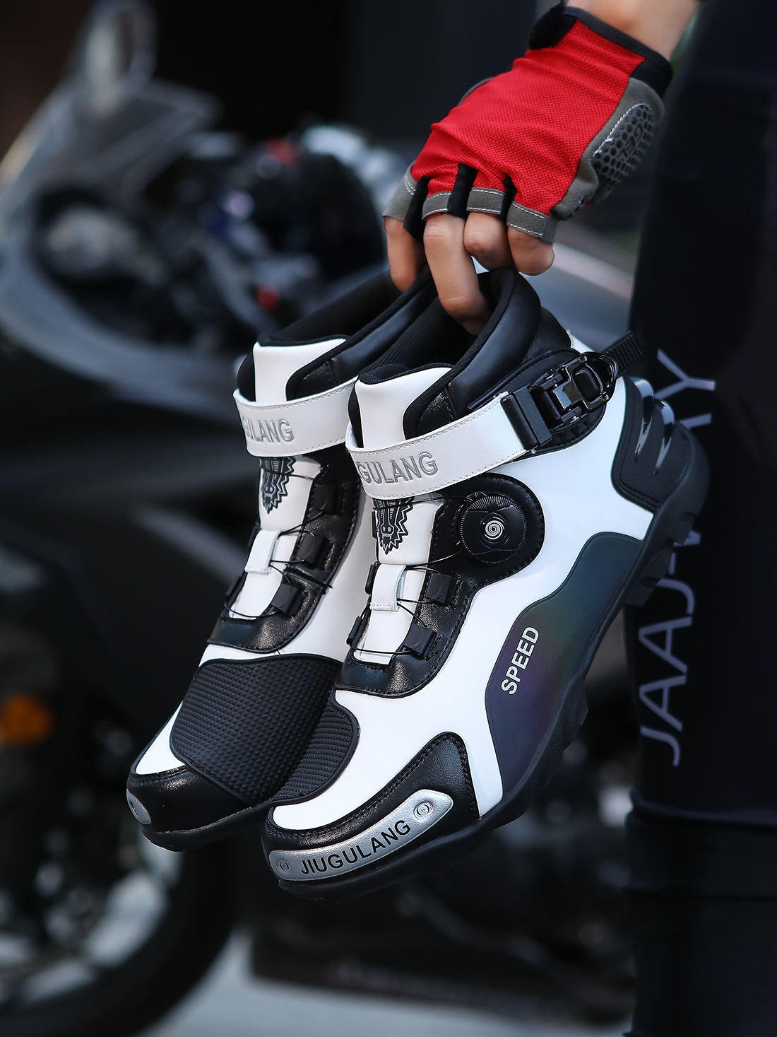 バイクブーツ 精密機構ダイヤル式オフロードブーツ