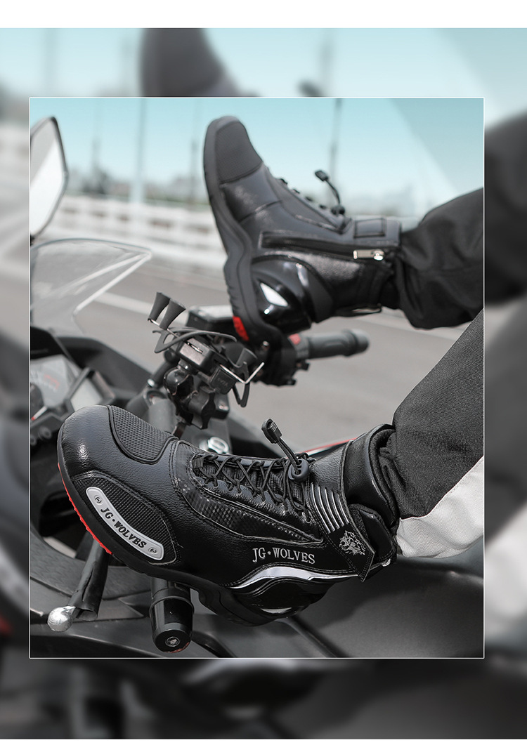 バイクブーツ プロテクティブ ハイカット ライダーブーツ
