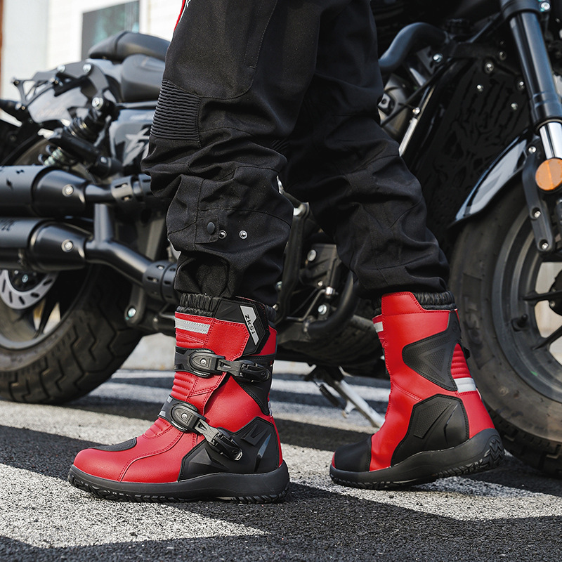 バイクブーツ プロテクター付き本格派ライディングブーツ ライダー