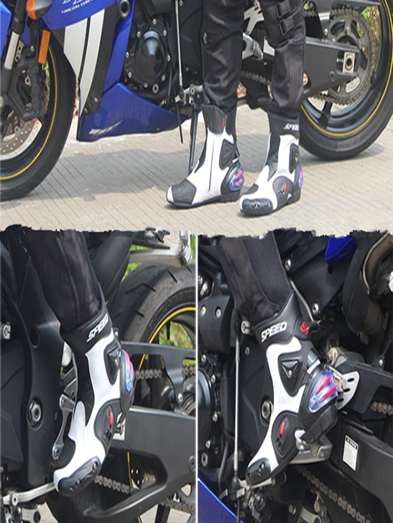 バイクブーツ プロテクター付き走行対応ショートライディングブーツ