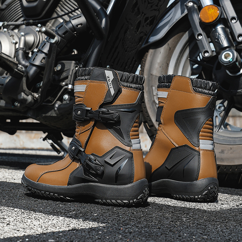 バイクブーツ プロテクター付き本格派ライディングブーツ ライダー