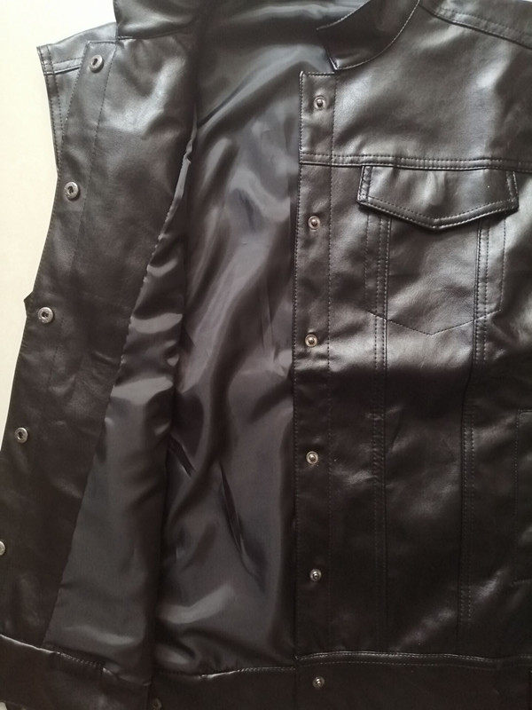 バイク ウェア 本革刺繍入り夏用ライダースベスト