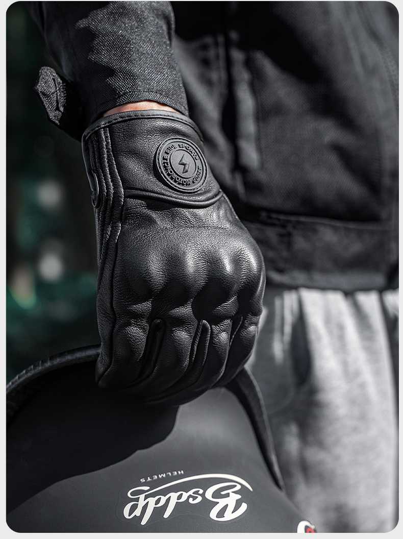 バイク ウェア プロテクト牛革 ライダーグローブ