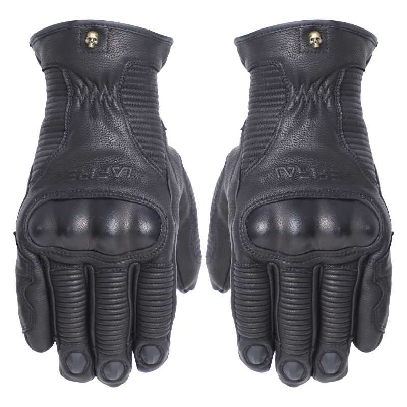 バイク ウェア ドクロ装飾 プロテクション防護手袋