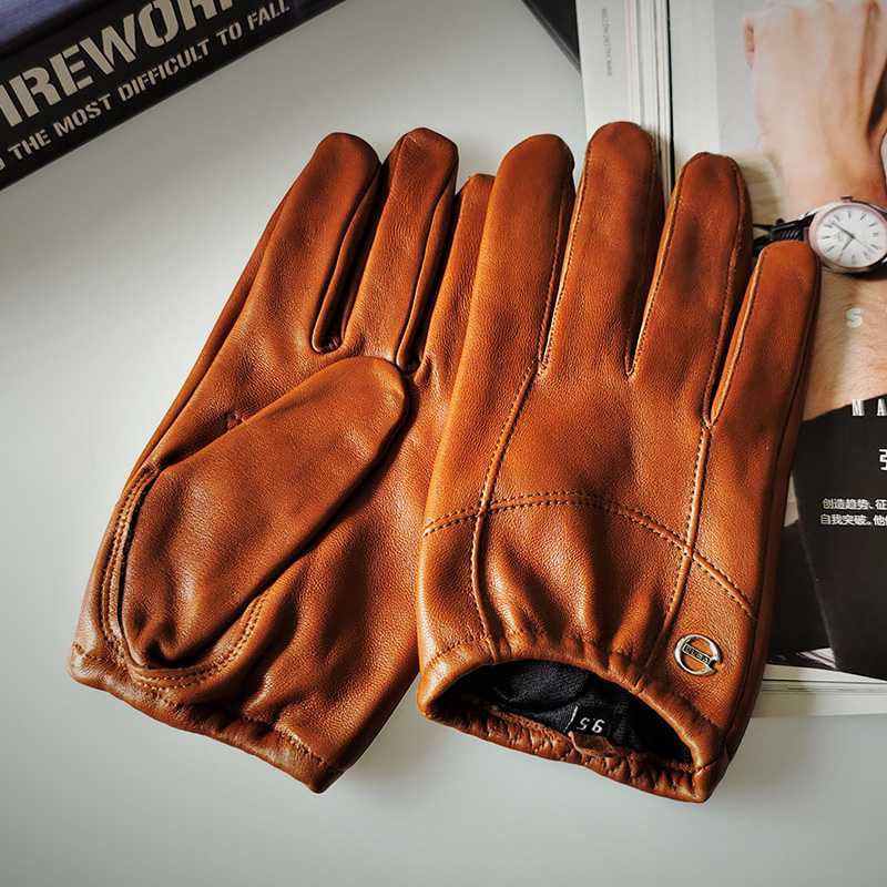 バイク ウェア 上質本革 保温ライダーグローブ