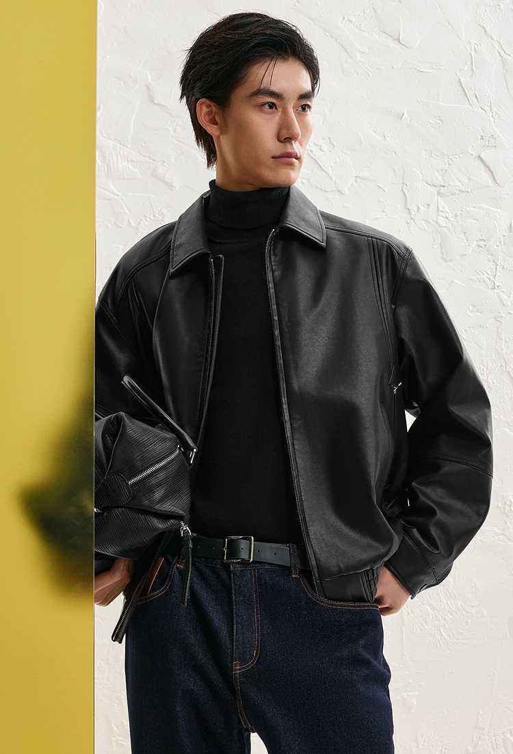 バイク ウェア 上質革ジャケット 秋風ライダー