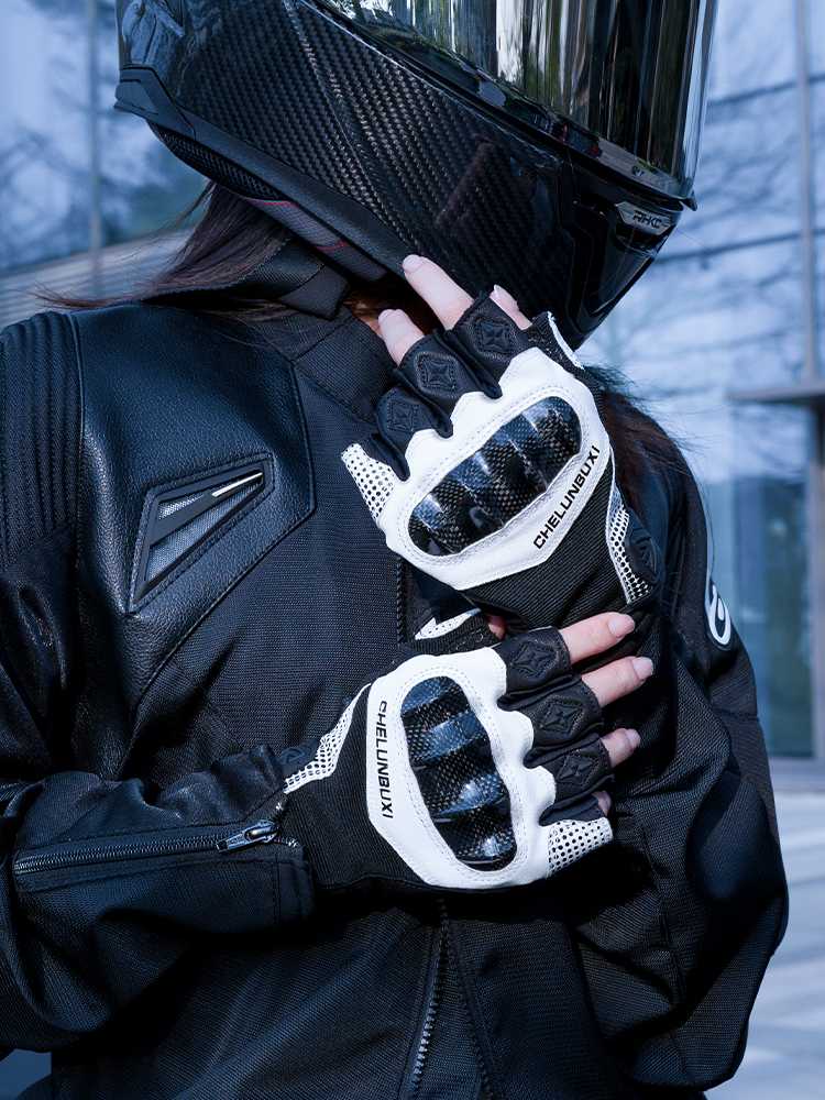 バイク ウェア プロテクト指切りレーシンググローブ