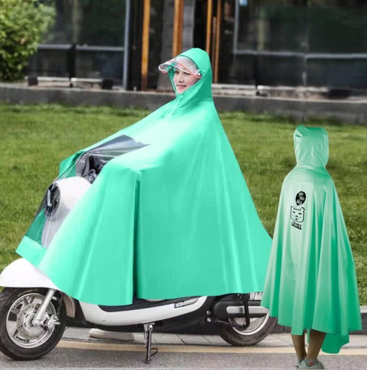 バイク ウェア バイク用レインウェア 大きいつば付き雨合羽 原付スクーター対応