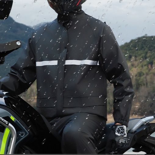 バイク ウェア 全天候対応高級防水二輪車専用雨具上下組