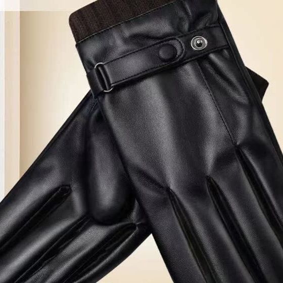 バイク ウェア 高級本革タッチパネル対応防寒グローブ