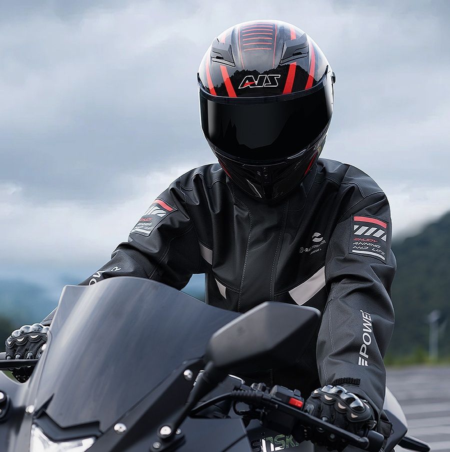 バイクウェア レインスーツ 暴雨対応 無縫製 上下セット 反射仕様