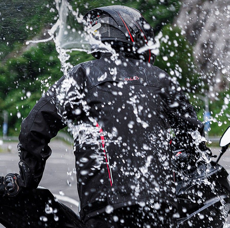 バイクウェア レインスーツ 暴雨対応 無縫製 上下セット 反射仕様