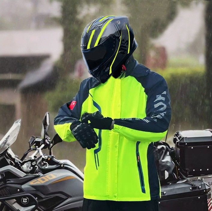 バイクウェア 防水15000 完全防水レインウェア 透湿×反射材仕様