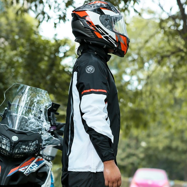 バイク ウェア 全天候対応防水透湿レインウェアライディングジャケット