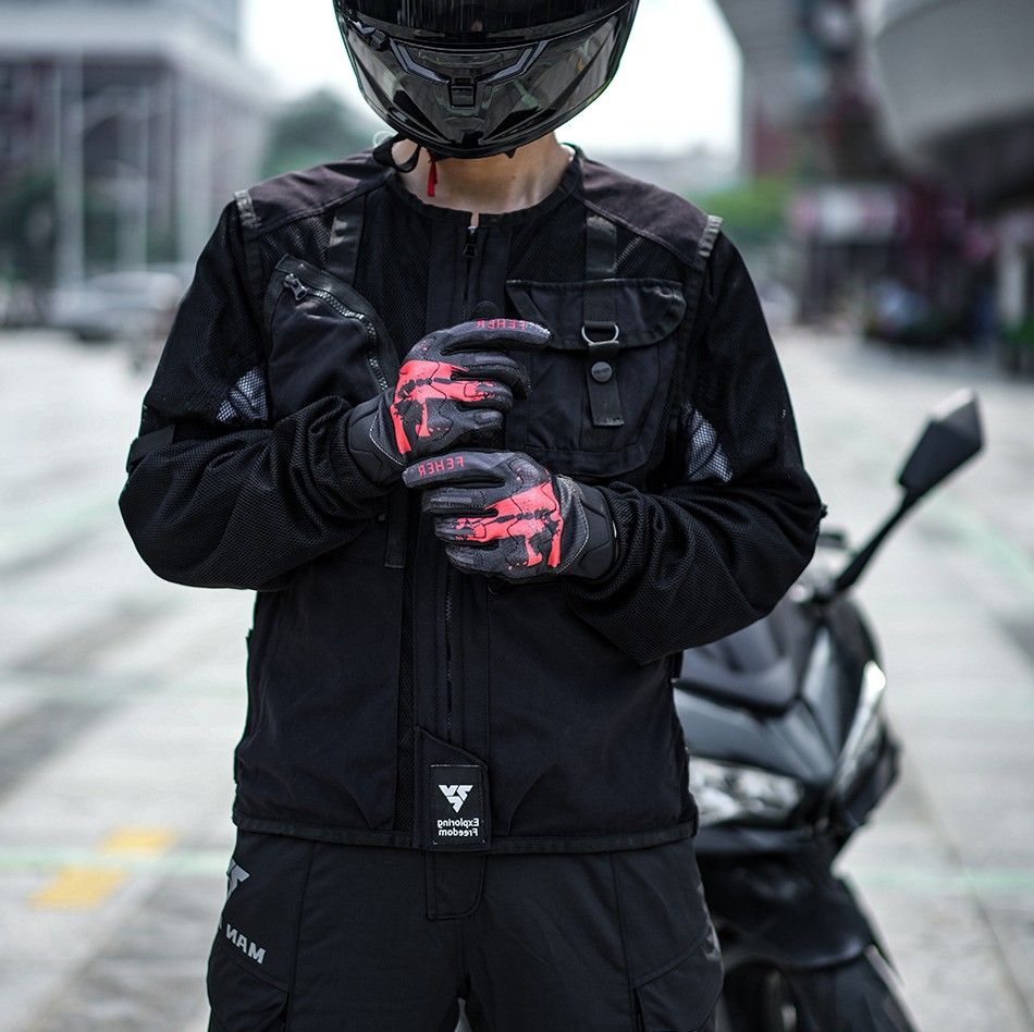 バイク ウェア 秋用 メッシュ 高通気 防護具付き 転倒保護 ライディングウェア