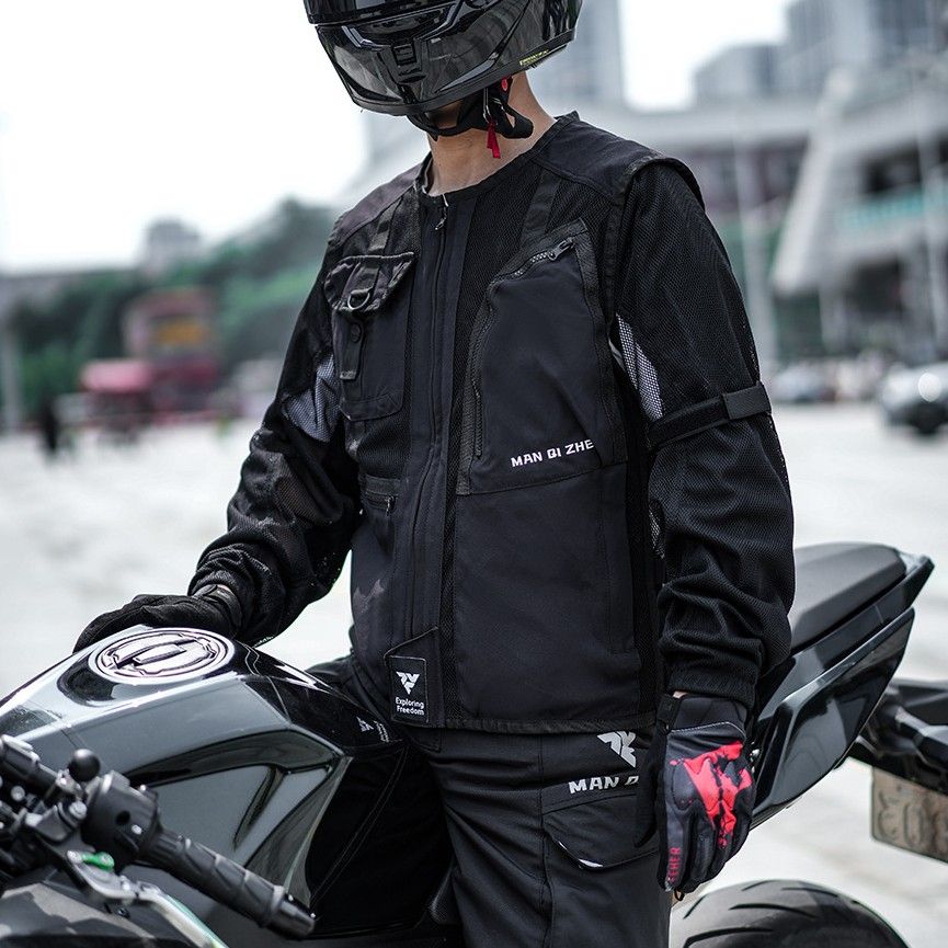 バイク ウェア 秋用 メッシュ 高通気 防護具付き 転倒保護 ライディングウェア