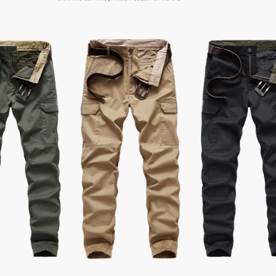 バイク ウェア 多機能カーゴポケット付き裾絞りライディングパンツ