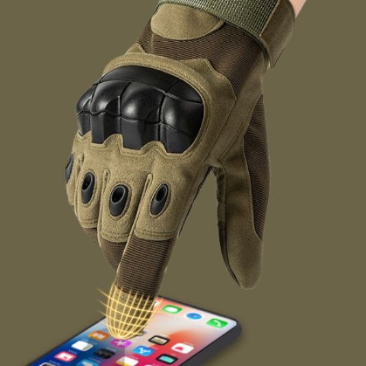 バイクウェア 硬質ナックルガード付き本格戦術型グローブ