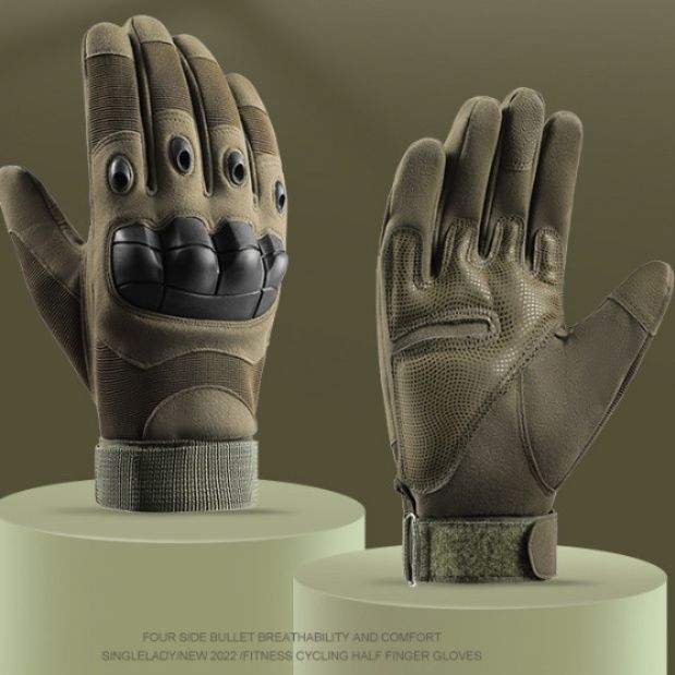 バイクウェア 硬質ナックルガード付き本格戦術型グローブ