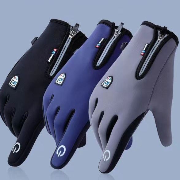 バイク ウェア 触屏対応防滑保温バイクグローブ