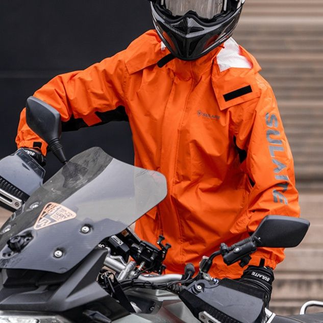 バイク ウェア 軽量防風フード付きライディングジャケット