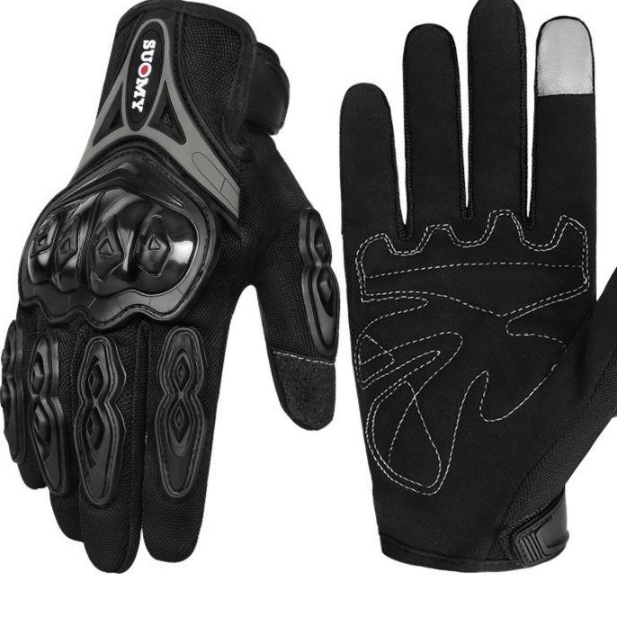 バイク ウェア 硬質プロテクター装備フルフィンガーライディンググローブ