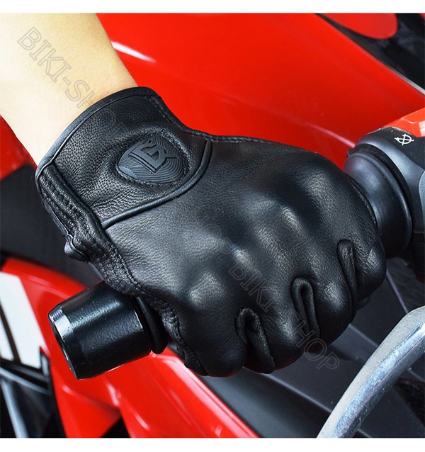 バイク ウェア 本革製タッチパネル対応バイクグローブ