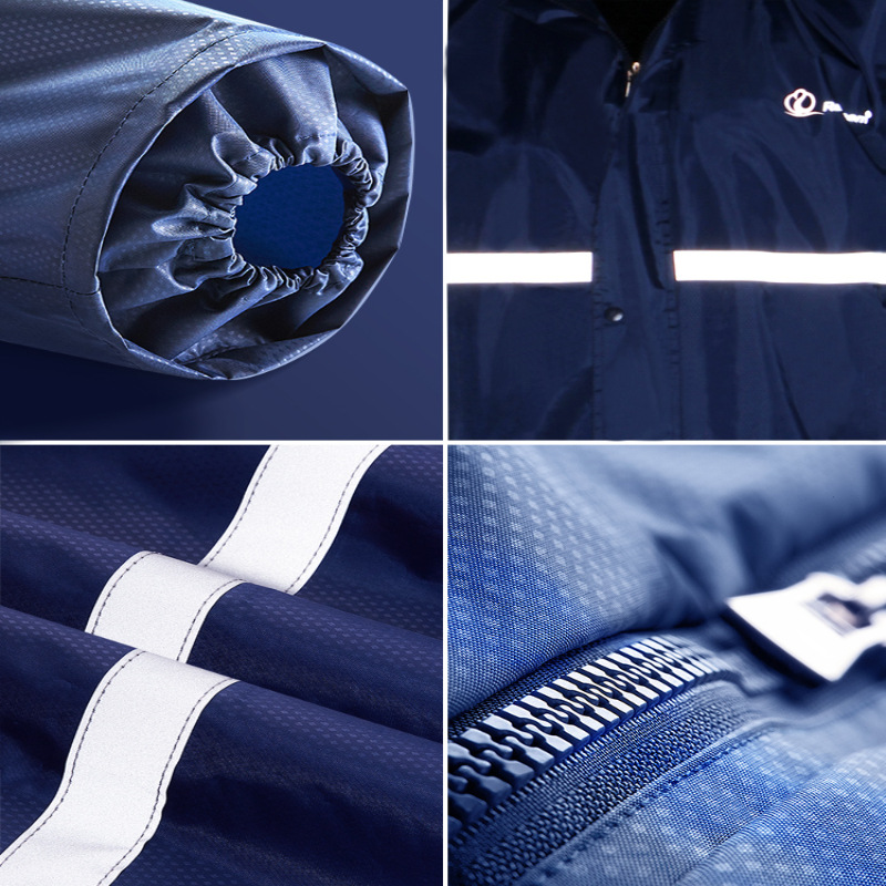 バイク ウェア 全天候対応二人乗り防水上下セット雨具