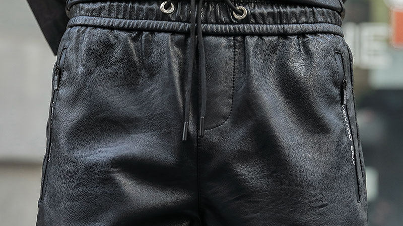 バイク ウェア 本革仕様ジョガー風ライダースパンツ