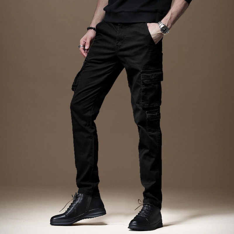 バイク ウェア 多機能カーゴポケット付き細身バイク用パンツ