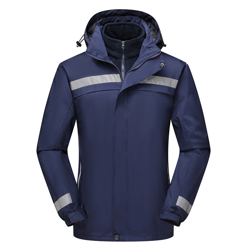 バイク ウェア 高視認性反射テープ付き二重構造防水レインジャケット