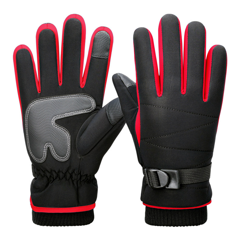 バイク ウェア 防風保温機能付き袖口調整可能バイク用グローブ