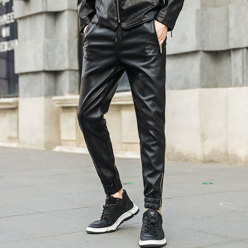 バイク ウェア 本革仕様ジョガー風ライダースパンツ