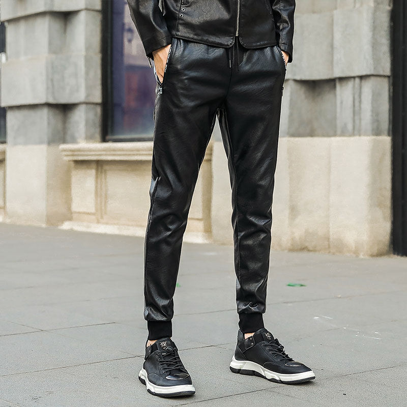 バイク ウェア 本革仕様ジョガー風ライダースパンツ